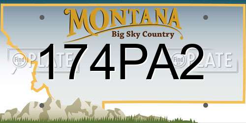 174PA2 Montana License Plate