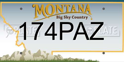 174PAZ Montana License Plate