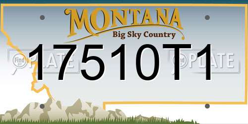 17510T1 Montana License Plate