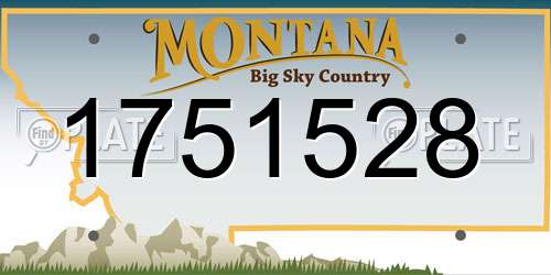 1751528 Montana License Plate