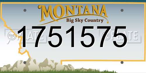 1751575 Montana License Plate