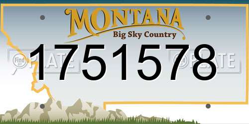 1751578 Montana License Plate
