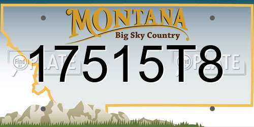 17515T8 Montana License Plate