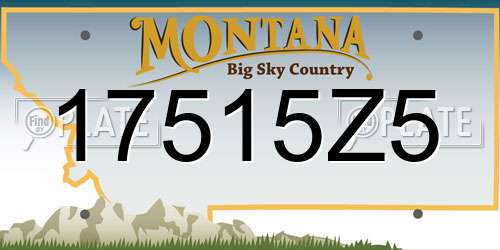 17515Z5 Montana License Plate
