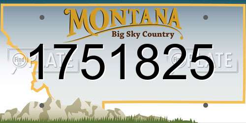 1751825 Montana License Plate