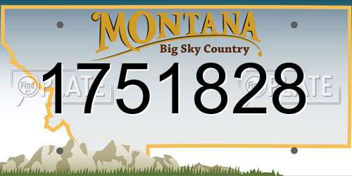 1751828 Montana License Plate