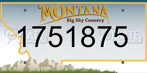 1751875 Montana License Plate