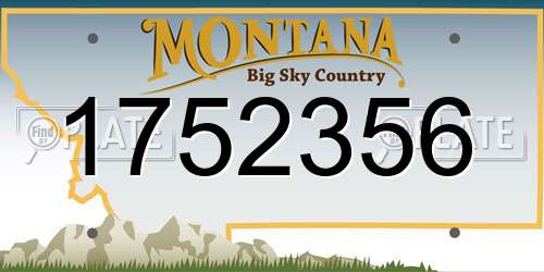 1752356 Montana License Plate