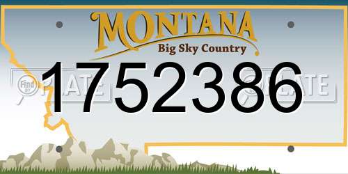 1752386 Montana License Plate
