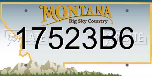 17523B6 Montana License Plate