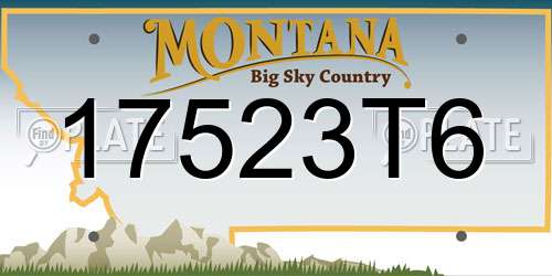 17523T6 Montana License Plate