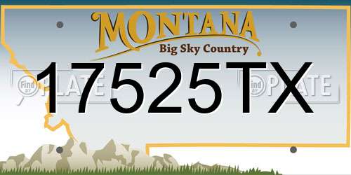 17525TX Montana License Plate