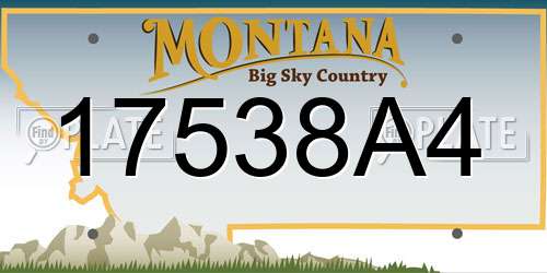 17538A4 Montana License Plate