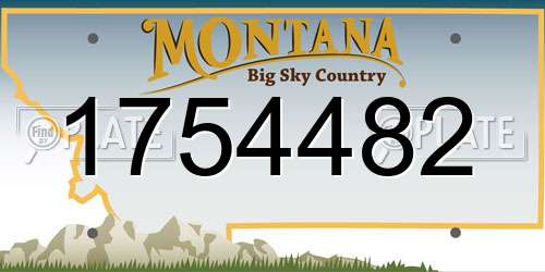 1754482 Montana License Plate