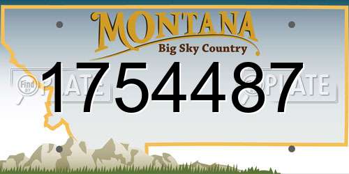 1754487 Montana License Plate