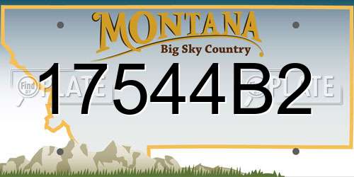 17544B2 Montana License Plate