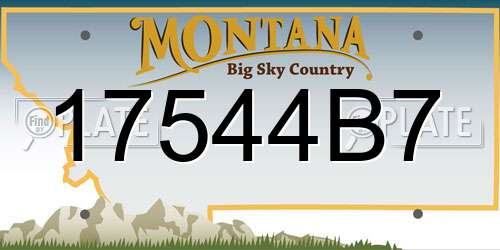 17544B7 Montana License Plate
