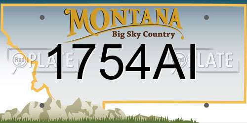 1754AI Montana License Plate