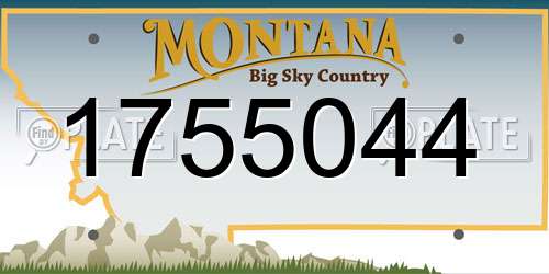 1755044 Montana License Plate