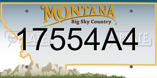 17554A4 Montana License Plate