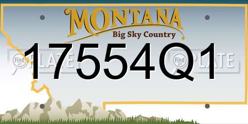 17554Q1 Montana License Plate