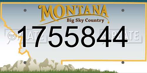 1755844 Montana License Plate