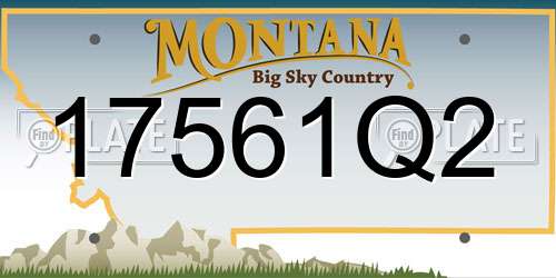 17561Q2 Montana License Plate