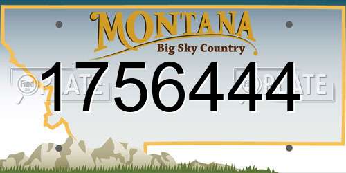 1756444 Montana License Plate