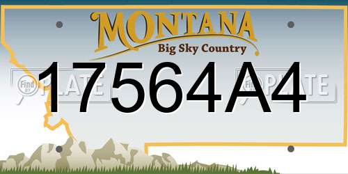 17564A4 Montana License Plate