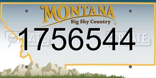 1756544 Montana License Plate