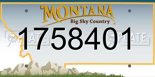 1758401 Montana License Plate