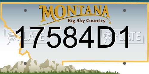 17584D1 Montana License Plate