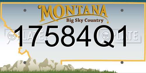 17584Q1 Montana License Plate