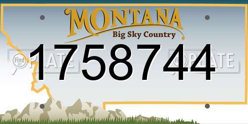 1758744 Montana License Plate