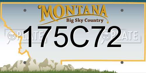 175C72 Montana License Plate