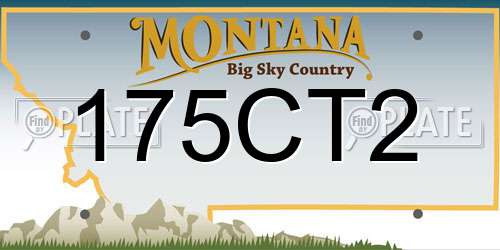 175CT2 Montana License Plate