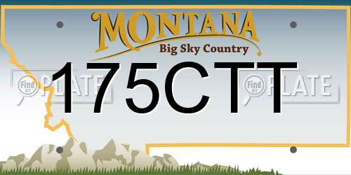 175CTT Montana License Plate