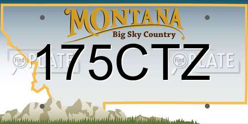 175CTZ Montana License Plate