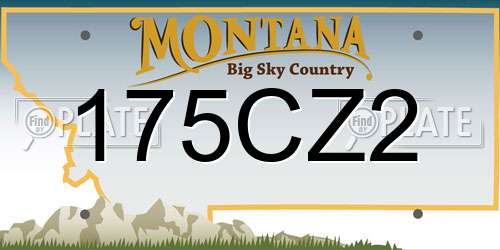 175CZ2 Montana License Plate