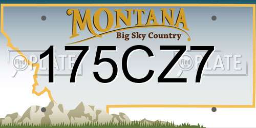 175CZ7 Montana License Plate