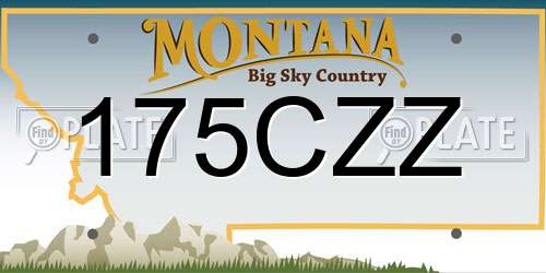 175CZZ Montana License Plate