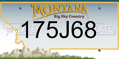 175J68 Montana License Plate