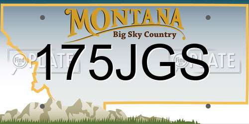 175JGS Montana License Plate