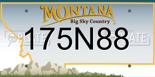 175N88 Montana License Plate