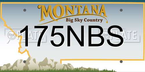 175NBS Montana License Plate