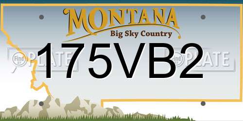 175VB2 Montana License Plate