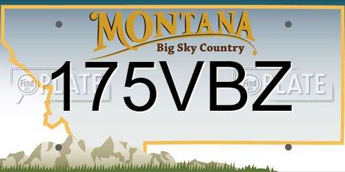 175VBZ Montana License Plate