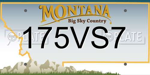 175VS7 Montana License Plate