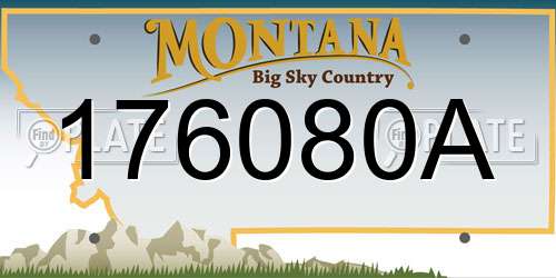 176080A Montana License Plate