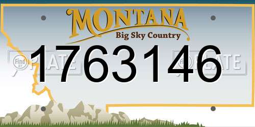 1763146 Montana License Plate